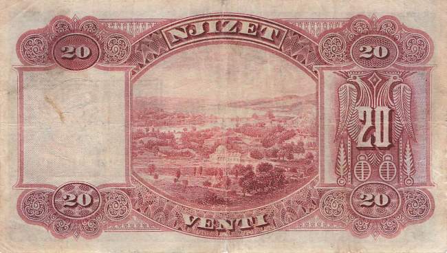 Albanien 20 Franka p12b 1945